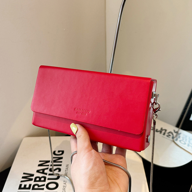 Mini Bag Evening Clutch - Bolsa Transversal Retangular de Cor Sólida