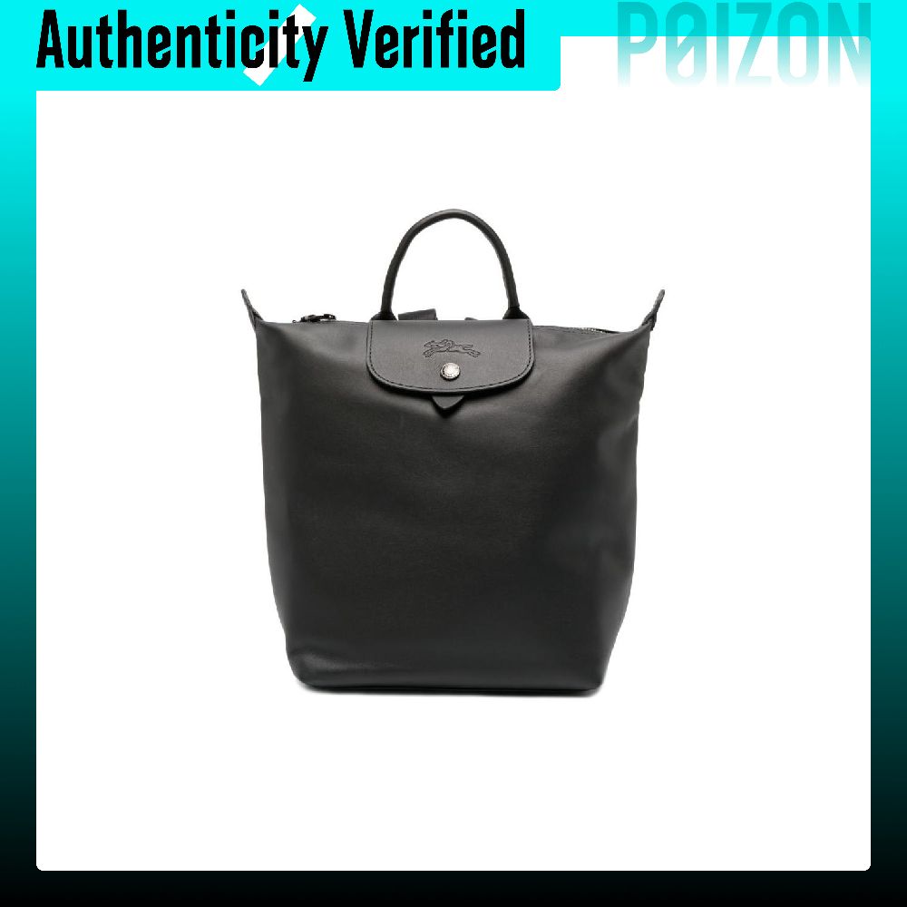 Genuine Leather Backpack - Mochila LONGCHAMP Le Pliage em Couro