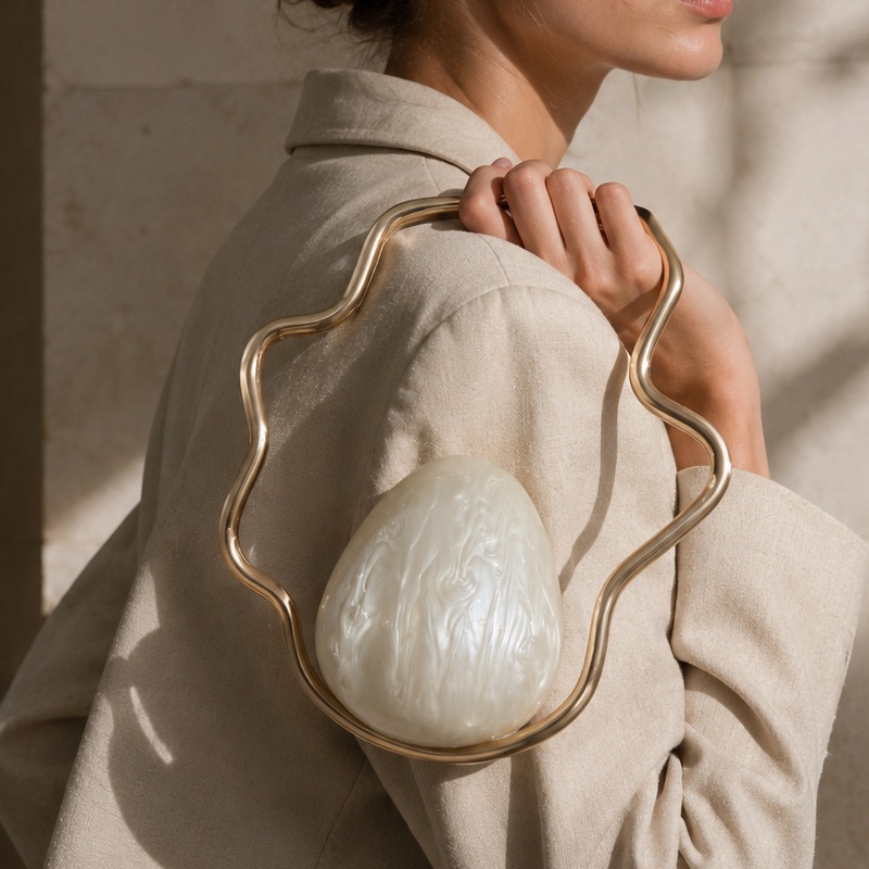 Mini Bag Evening Clutch - Mini Bolsa de Acrílico em Formato