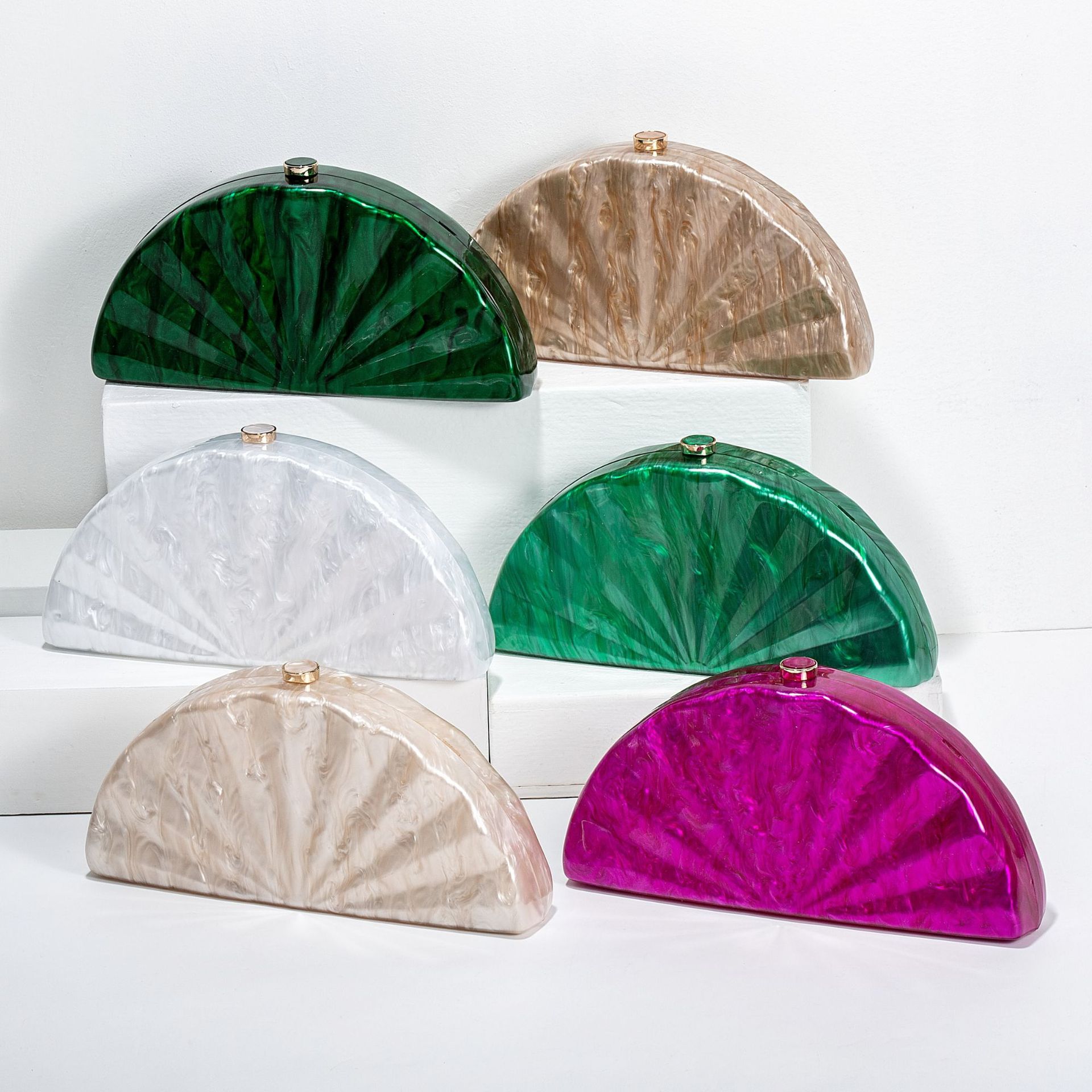 Mini Bag Evening Clutch - Marca feminina meia lua circular em