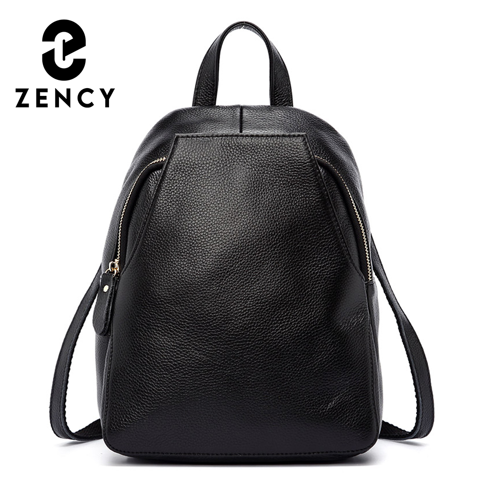 Genuine Leather Backpack - Zency charm mochila feminina 100% couro