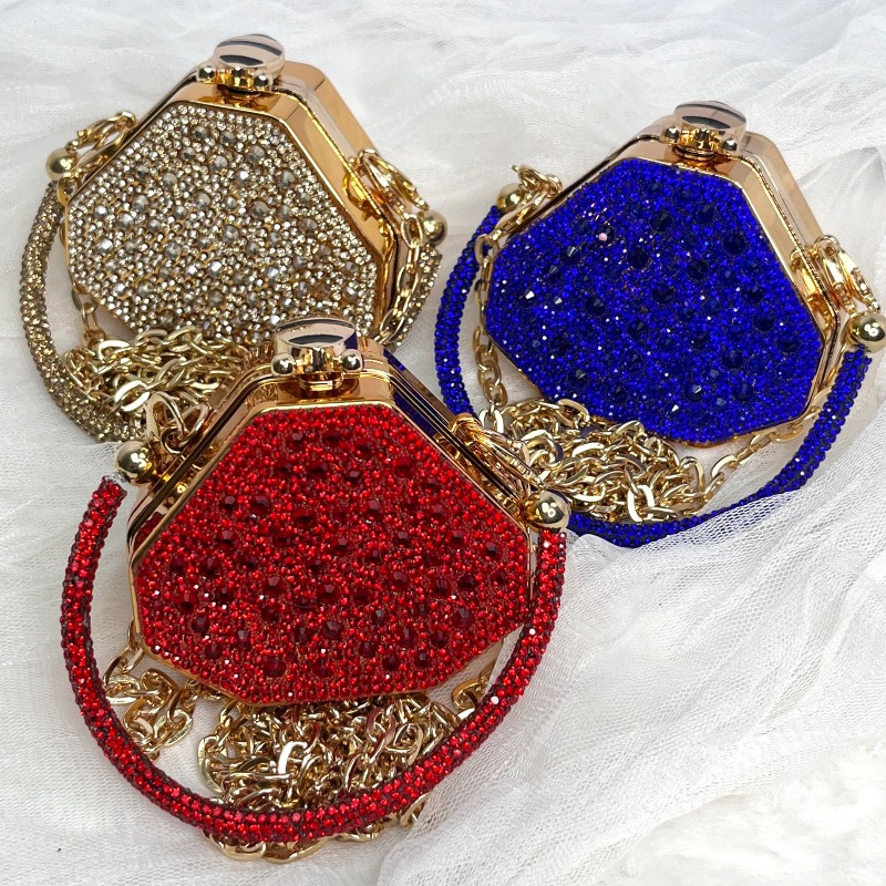 Mini Bag Evening Clutch - Espumante designer de luxo mini pequenos