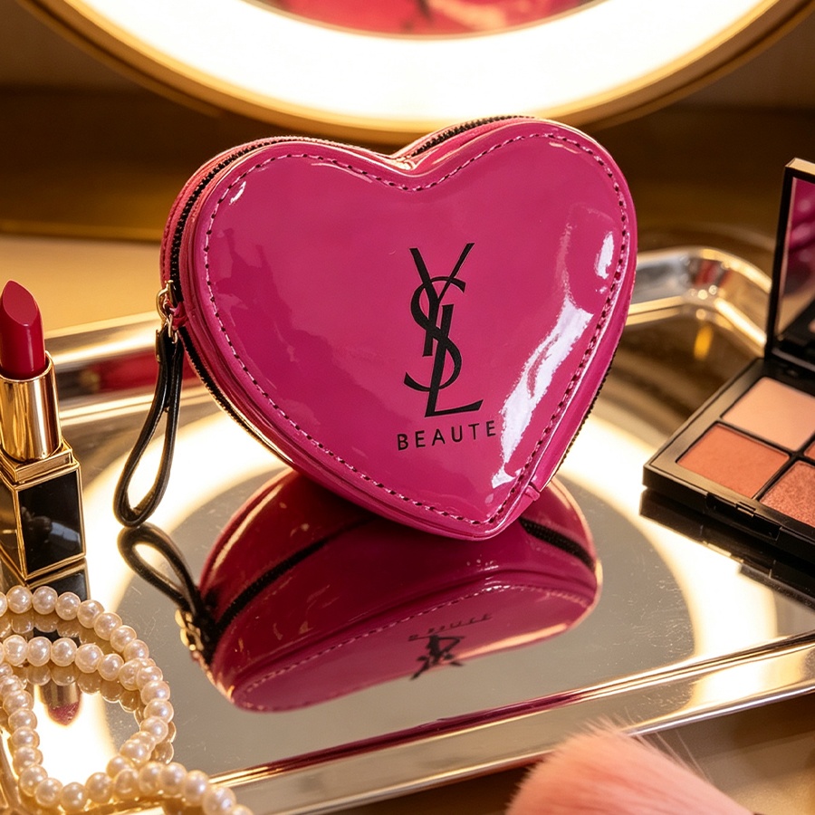 Luxury Designer Bags Ysl - Bolsa de Maquiagem YSL Rosa em