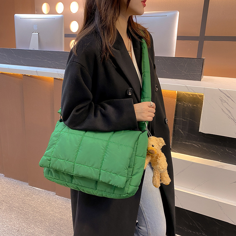 Inverno para baixo algodão mul - Luxury Bags Green avaliação e preço