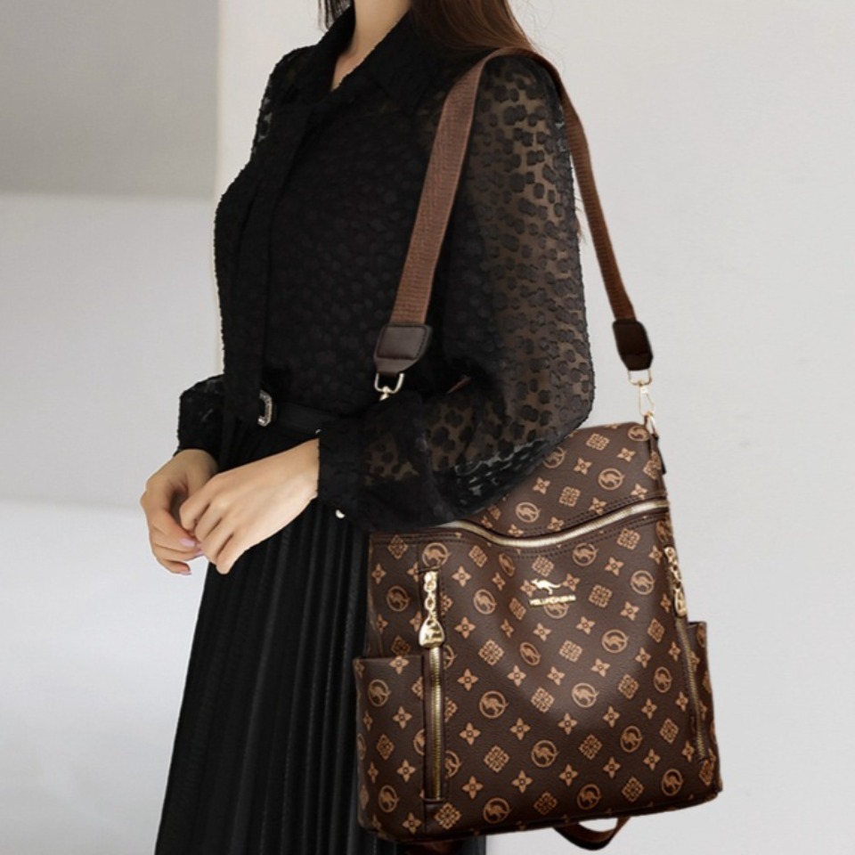 Marca genuína das mulheres moc - Genuine Leather Backpack avaliação e preço