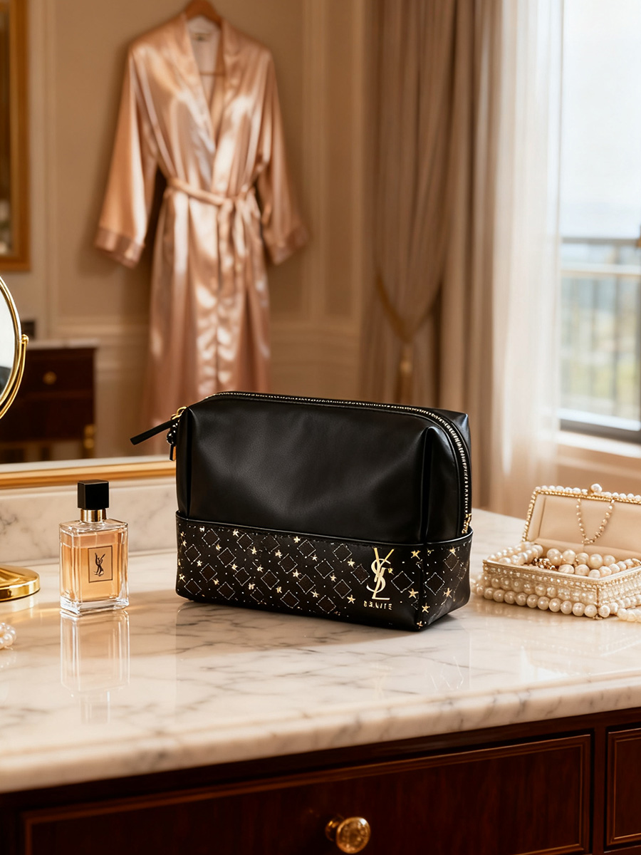 Bolsa de cosméticos YSL preta  - Luxury Designer Bags Ysl avaliação e preço