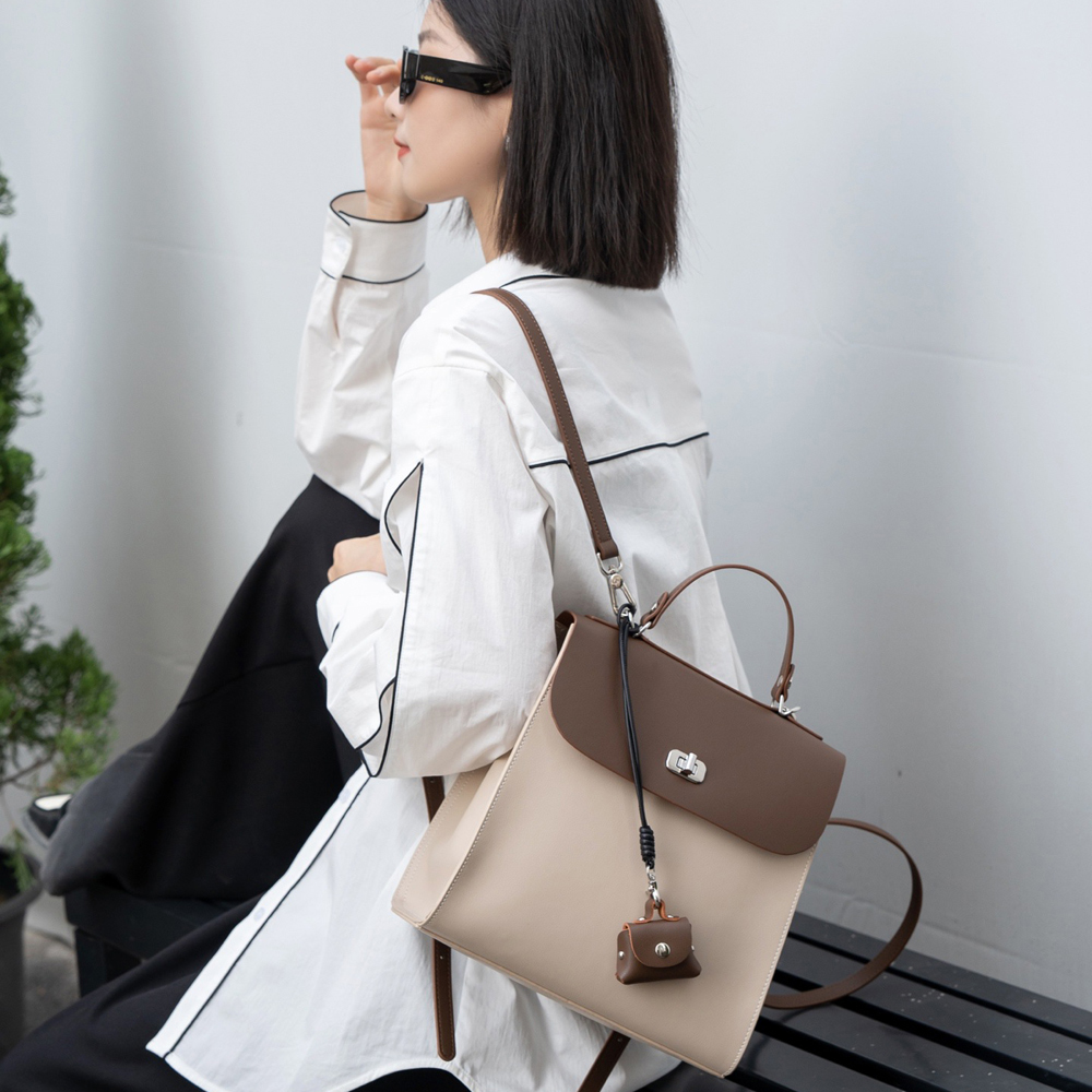 Nova mochila feminina primaver - Genuine Leather Backpack avaliação e preço
