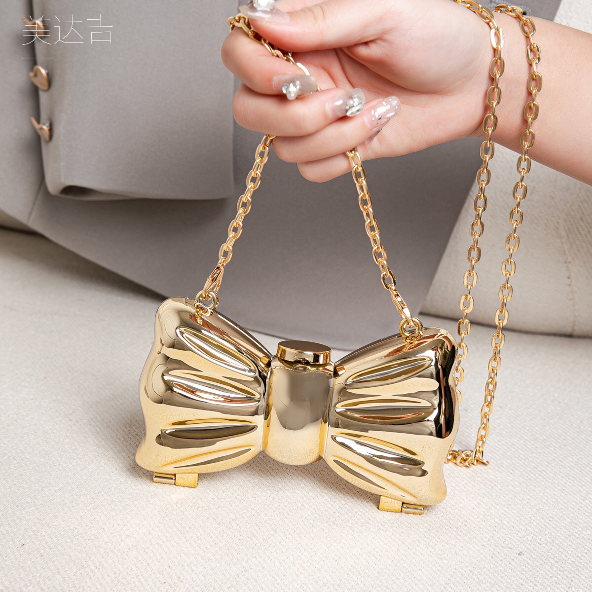 Bolsa Clutch Mini Dourada Metá - Mini Bag Evening Clutch avaliação e preço
