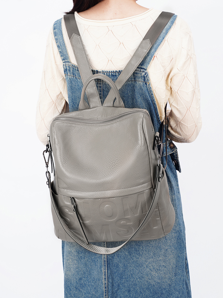Mochila Zency Premium de Couro - Genuine Leather Backpack avaliação e preço