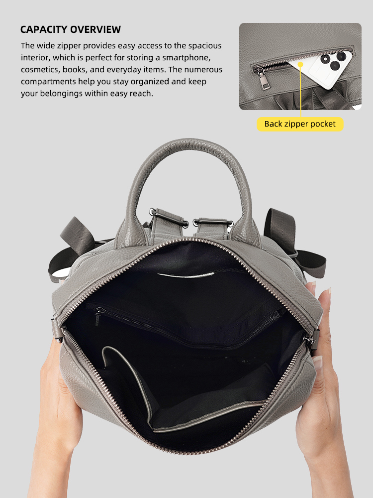 Mochila Zency Premium de Couro - Genuine Leather Backpack avaliação e preço