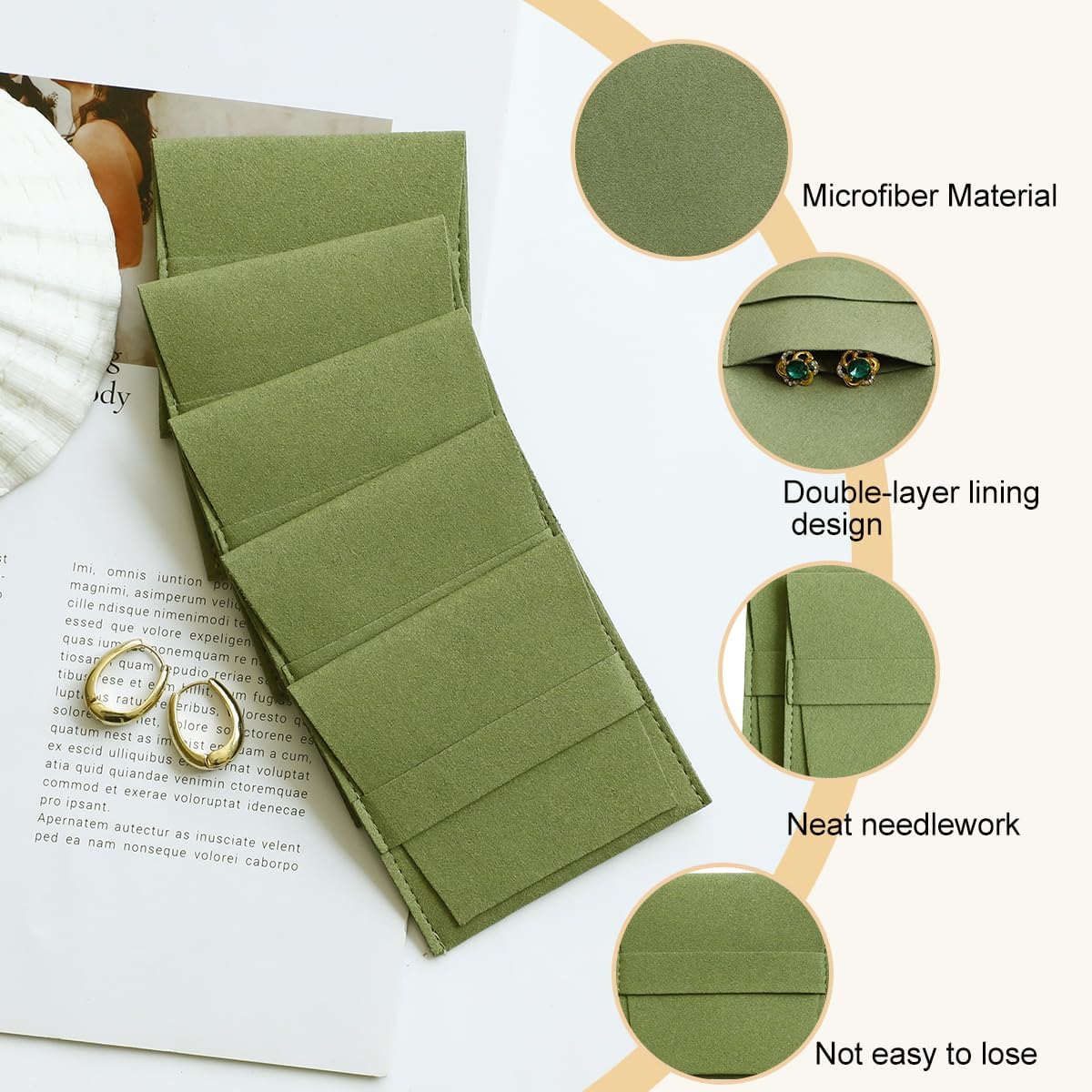 Saco de joias de microfibra ve - Luxury Bags Green avaliação e preço