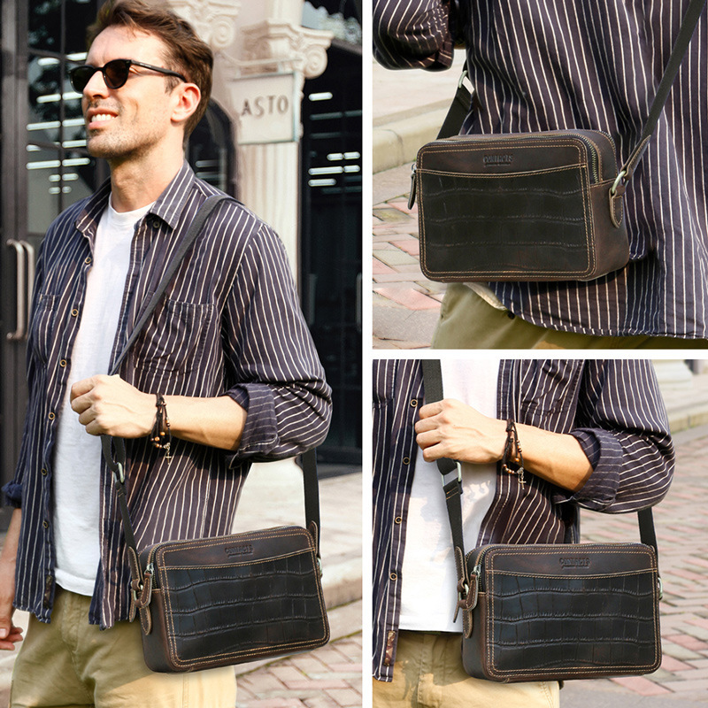 Moda estilo britânico camada s - Genuine Leather Backpack avaliação e preço