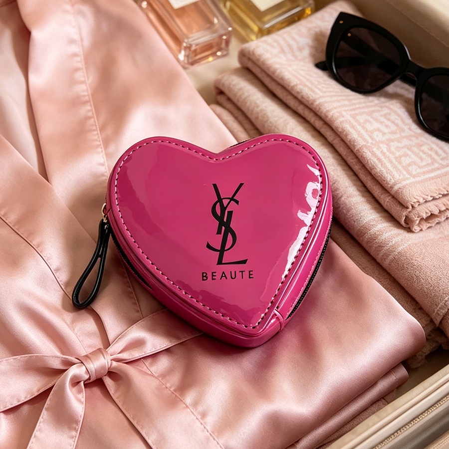 Bolsa de Maquiagem YSL Rosa em - Luxury Designer Bags Ysl avaliação e preço