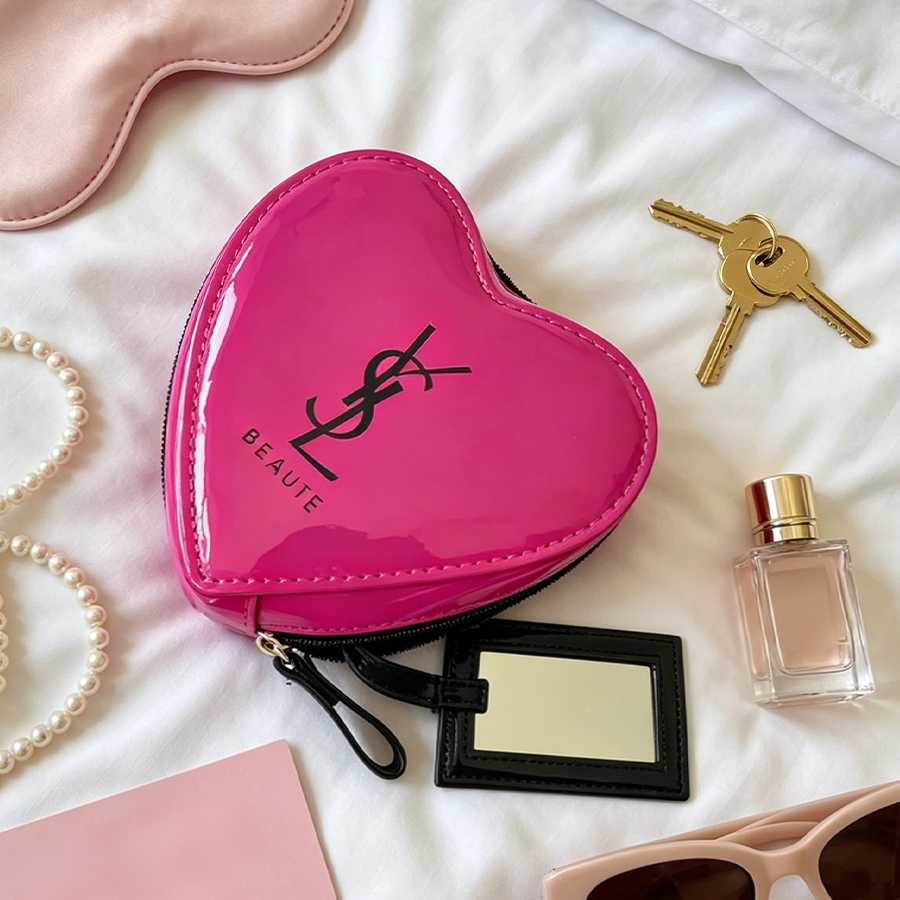 Bolsa de Maquiagem YSL Rosa em - Luxury Designer Bags Ysl avaliação e preço